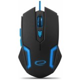 Mouse optic gaming cu fir Esperanza Fighter EGM205B 6 butoane Usb 2.0 2400dpi Negru/Albastru