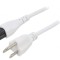 Cablu Alimentare 1.8m Alb 7A IEC C5 - NEMA 5-15