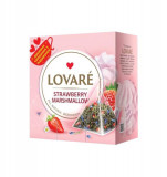 Cutie cu 15 piramide de ceai Lovar&eacute; - Strawberry Marshmallow: căpșună, petale de albăstrele 30 g