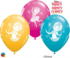 Baloane latex 11&amp;quot; inscriptionate Fancy Nancy Clancy, Qualatex 92723, set 25 bucati foto