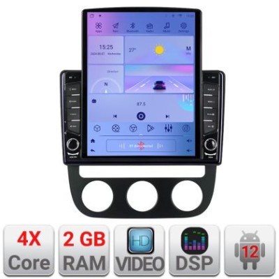 Navigatie VW Golf 5 2004-2010 clima automatica Android radio gps internet quad core 2+32 ecran vertical 9.7&amp;quot; KIT-golf5-automatic+EDT-E708 CarStore Tec foto