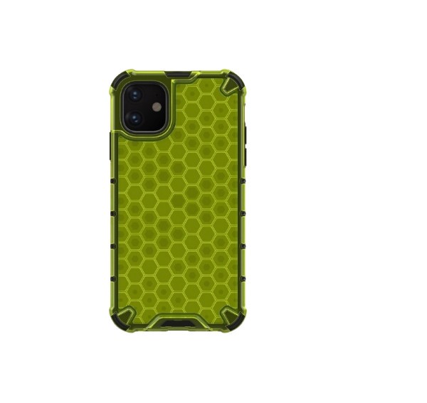 Husa APPLE iPhone 11 - Gel TPU Honeycomb Armor (Verde)