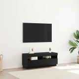 VidaXL Dulap TV cu lumini LED Stejar Negru 100x35x40 cm Lemn prelucrat