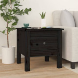 Masa laterala, negru, 40x40x39 cm, lemn masiv de pin GartenMobel Dekor, vidaXL