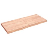 vidaXL Blat de masă maro 140x60x(2-6) cm, lemn masiv stejar tratat