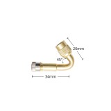 Prelungitor valva pentru roata, unghi 45&deg;, lungime 34 mm, metal