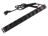 Prelungitor LANBERG 8 prize 16A cu protecție la supratensiune PDU-08F-0200-BK