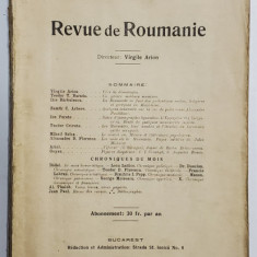 Revue de Roumaine, An 1, Nr. 1 Ianuarie 1910