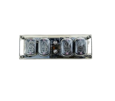 Ceas Nixie cu tuburi IN-12, iluminare RGB in 7 culori, modul DS3231, data, ora, carcasa acril transparent, Micro USB foto