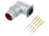 Conector M23 8P 90&deg; Crimpat Aurit