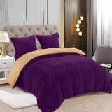 Cumpara ieftin Lenjerie Pat Cocolino Velora Co044, Microfibra Plusata, 3 Piese, , Lila
