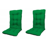 Set Perne pentru scaun de casa si gradina cu spatar, 48x48x75cm, culoare verde, 2 buc/set, Palmonix