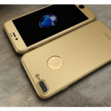 Husa FullBody MyStyle iPaky Original Gold pentru Apple iPhone 8 Plus acoperire completa 360 grade cu folie de protectie gratis