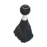 Nuca Schimbator Viteza + Husa Audi A3 8L (1996-2003) 5 Trepte Negru Piele Ecologica