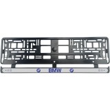 Set 2 bucati, suport numar inmatriculare BMW Blue, Autohelix MSA