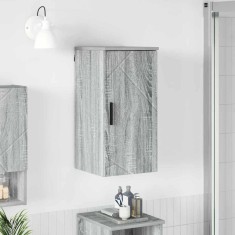 vidaXL Dulap de Baie cu ușă sonoma gri 30 x 31.5 x 61 cm Lemn compozit 883350