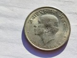 629. Moneda India 50 paise 1964 (Jawaharlal Nehru - Hindi legend)