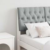 VidaXL Tăblie tapițată Gri deschis 120 cm Lemn de pin masiv 879353