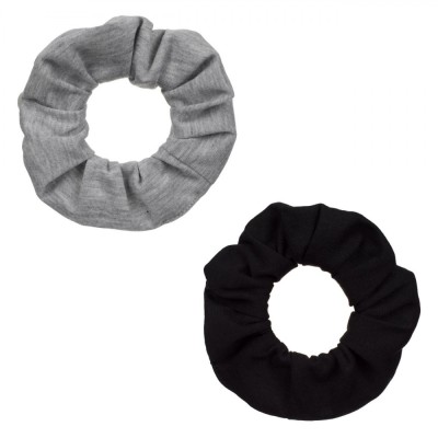 Set Elastice Păr Dama, 2 Bucăți, Culoare Negru și Gri Melanj foto