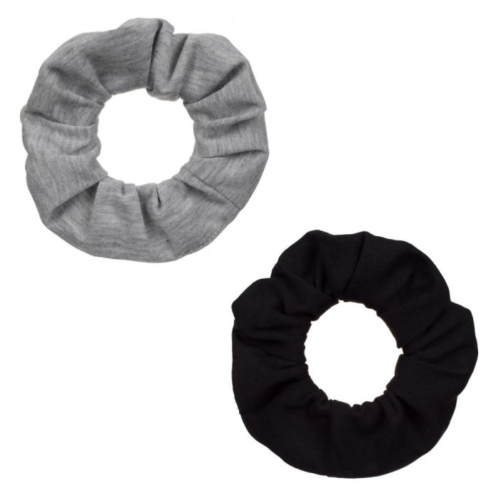 Set Elastice Păr Dama, 2 Bucăți, Culoare Negru și Gri Melanj