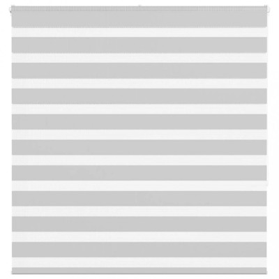 Jaluzea tip zebra gri deschis lățime țesătură 140,9cm poliester foto