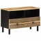 Gossi dulap tv, negru, 70x33,5x46 cm, lemn masiv de mango brut