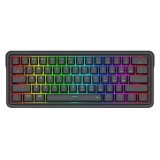 Tastatura gaming mecanica Redragon Ironguard neagra iluminare RGB switch-uri gri