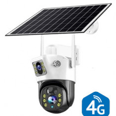 Camera supraveghere ULTRA HD 4MP Dual Camera, PTZ, Conexiune 4G cu Incarcare Solara si Rezistenta la apa IP66