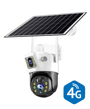 Camera supraveghere ULTRA HD 4MP Dual Camera, PTZ, Conexiune 4G cu Incarcare Solara si Rezistenta la apa IP66