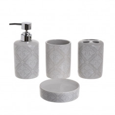 Set de baie 4 piese din ceramica Crem White foto