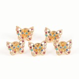 Set 5 brose martisor fluturi cu pietre multicolore