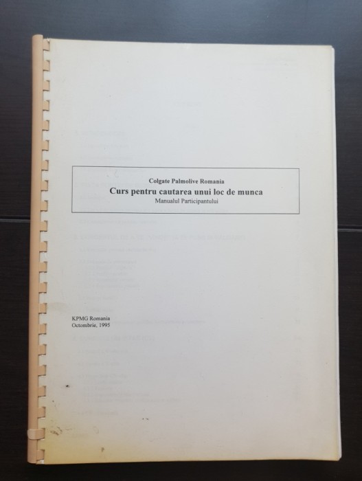 Curs pentru căutarea unui loc de muncă. Manualul participantului