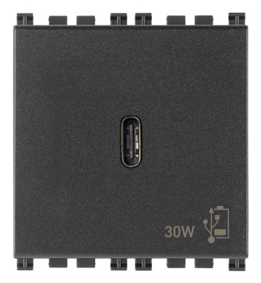 Priza USB tip C PD 30W 2M Vimar Arke gri antracit 19298 foto