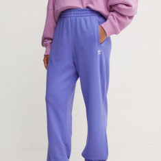 adidas Originals pantaloni de trening culoarea violet, neted, IY9636