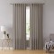 Set draperii din catifea cu rejansa transparenta cu ate pentru galerie, Madison, 200x210 cm, densitate 700 g/ml, Bej, 2 buc
