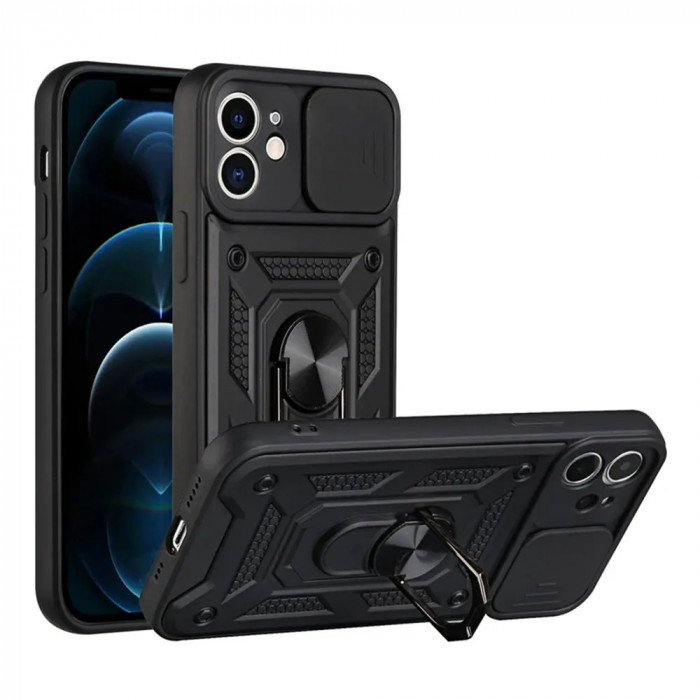 Husa Antisoc iPhone 11 cu Protectie Camera Negru TCSS