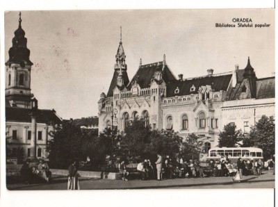 CPIB 15737 CARTE POSTALA - ORADEA. BIBLIOTECA SFATULUI POPULAR, RPR foto
