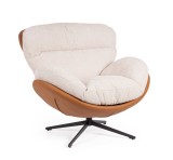 Cumpara ieftin Fotoliu otel piele ecologica textil Adinda 100x101x94 cm