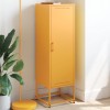 Dulap inalt metalic galben mustar 36x39x123 cm, 3 compartimente, stil industrial, otel, depozitare