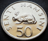Moneda exotica 50 SENTI HAMSINI - TANZANIA, anul 1989 *cod 3864 = A.UNC