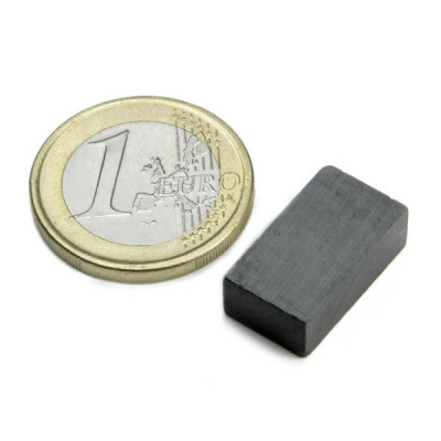 Magnet ferita bloc, 18x10x6 mm, putere 630 g, Y35 foto