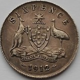Australia, 3 Pence 1912 George V, rara !