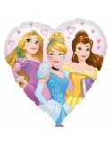 Balon folie inima printese DISNEY 2 fete 45 cm