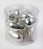 Cumpara ieftin Set globuri - Heart Mat, Shiny Silver, 8 pieces 4cm | Drescher