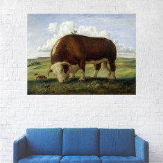 Tablou Canvas, Peisaj Animal la Pascut - 20 x 25 cm foto