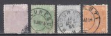 ROMANIA 1894 LP 49 CAROL I CIFRA IN PATRU COLTURI FILIGRAN PR SERIE STAMPILATA