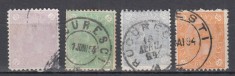 ROMANIA 1894 LP 49 CAROL I CIFRA IN PATRU COLTURI FILIGRAN PR SERIE STAMPILATA