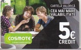 Bnk card Romania - Cosmote 5 euro - 28/09/2013 - RO-COS-REF-0025-130928B