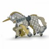 Figurina Papo Calul Cavalerului Unicorn, Personaje Medievale Fantastice, 17cm, Jucarie Copii +3 ani