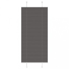 vidaXL Jaluzea plisată negru 55x100 cm Lățime țesătură 54,4cm poliester 4015117